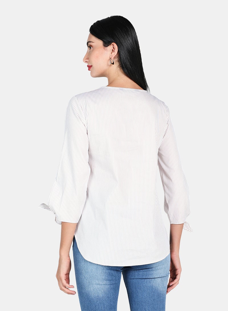 Aila Woven Top White  - Image 2