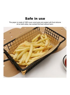 Generic 200-Piece Heat Resistant Air Frying Pan Paper brown  - Image 5