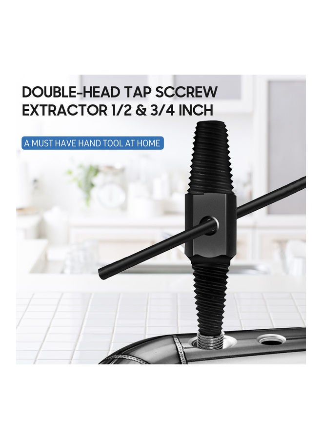 Generic - Double-Head Tap Faucet Screw Extractor Black - Image 1