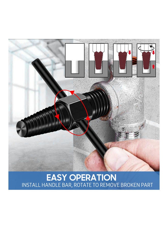 Generic - Double-Head Tap Faucet Screw Extractor Black - Image 1