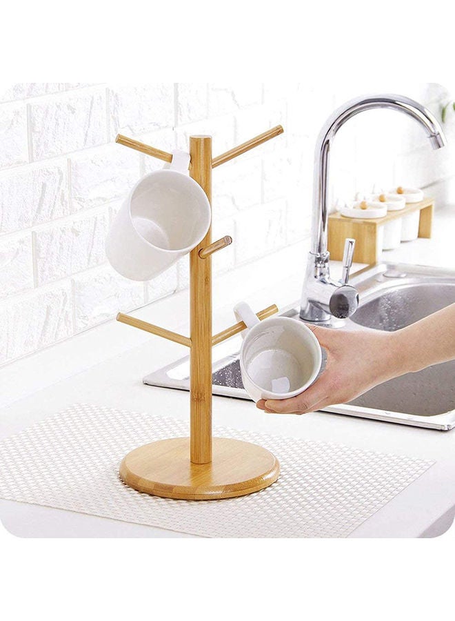 LINGWEI Tea Cup Organizer Beige 13.8x6.3x6.3inch - Image 5