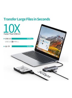 CHOETECH 7-In-1 Type C HUB Grey  - Image 4