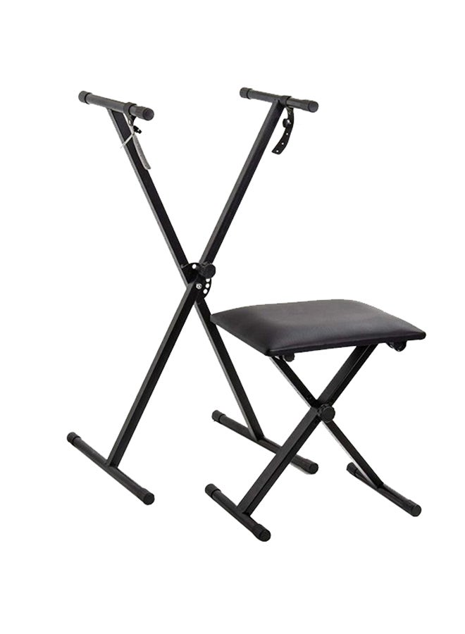 Megarya Single X Keyboard Stand With Bench - Image 1