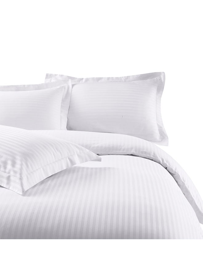 Blueberry 3-Piece Stripe Duvet Insert With Pillow Cotton White 240x260cm - Image 3