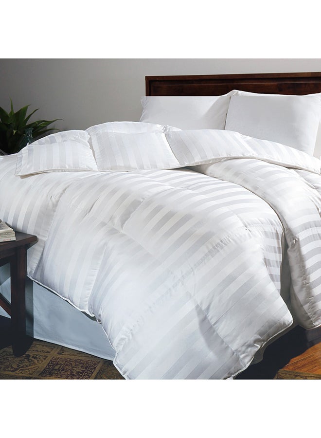 Blueberry 3-Piece Stripe Duvet Insert With Pillow Cotton White 240x260cm - Image 4