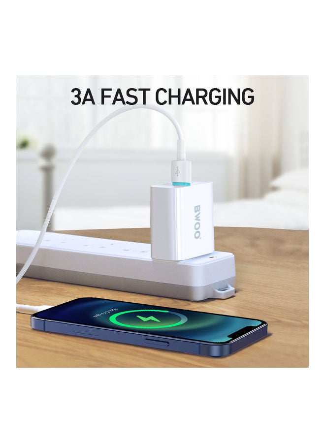 BWOO - USB Type-C Charging and Data Transfer Cable White - Image 1