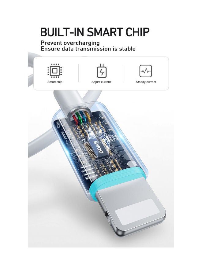 BWOO - USB Type-C Charging and Data Transfer Cable White - Image 1