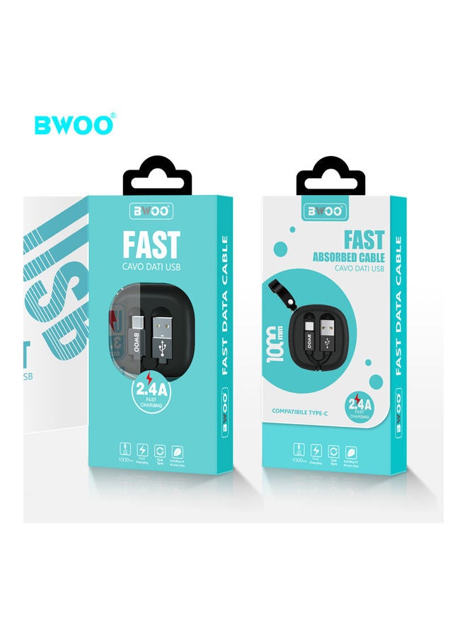 USB-Type-C Charging and Data Transfer Black