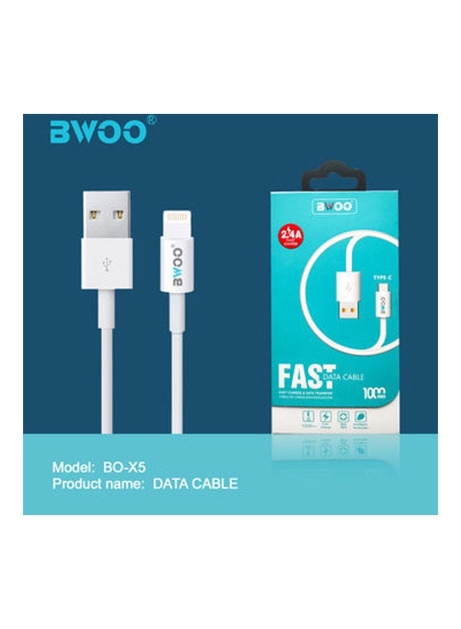 BWOO USB Lightning 8 Pin Charging and Data Transfer White  - Image 2