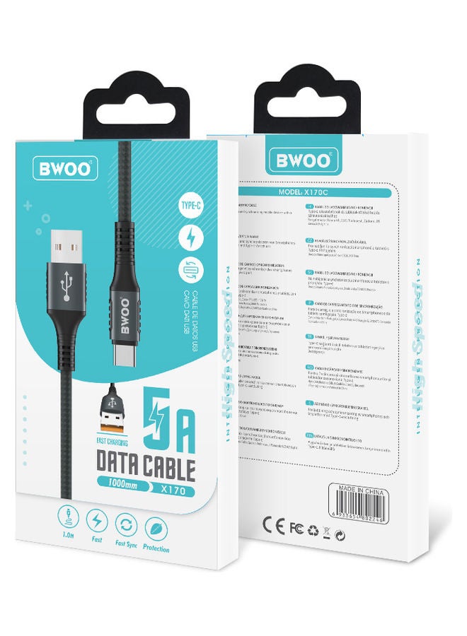 USB Type C-Charging and Data Transfer Black