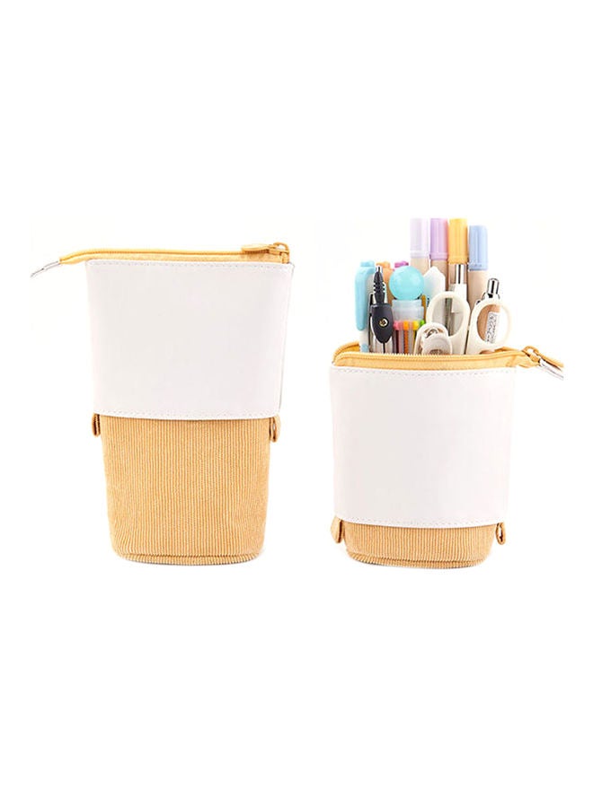 Creative Pencil Case White/Brown - Image 1