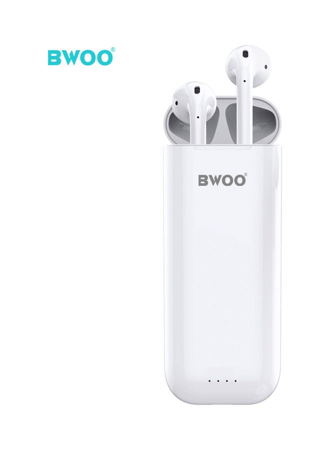 BWOO True Wireless Earphones-Type C USB White  - Image 1