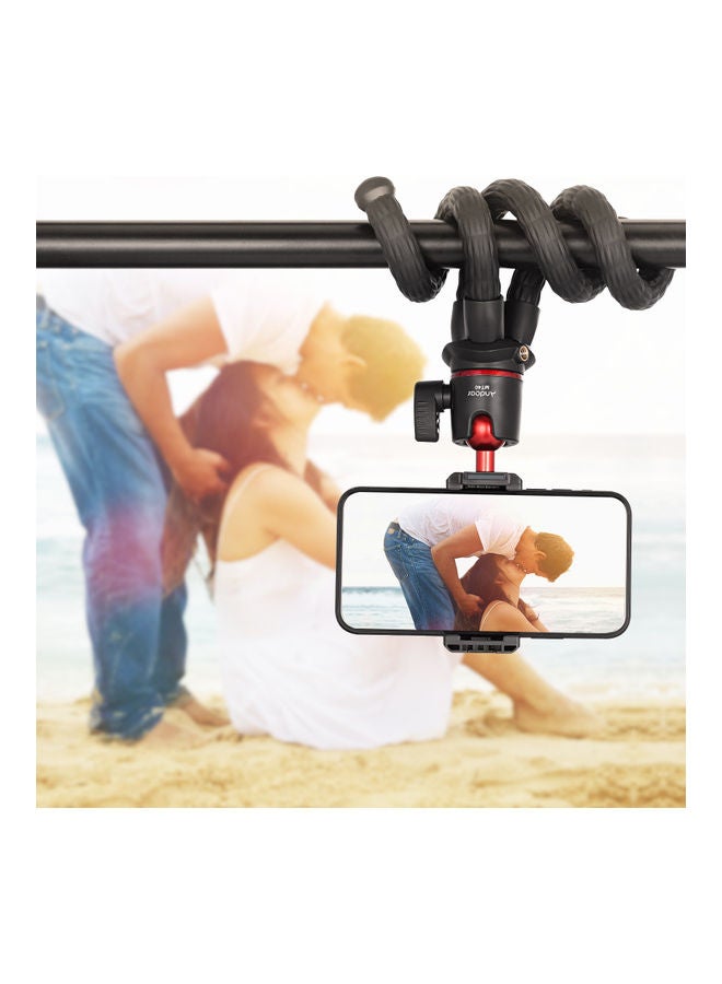 ANDOER 360° Rotatable Flexible Tripod Octopus Spider Stand Holder Head Red/Black - Image 5