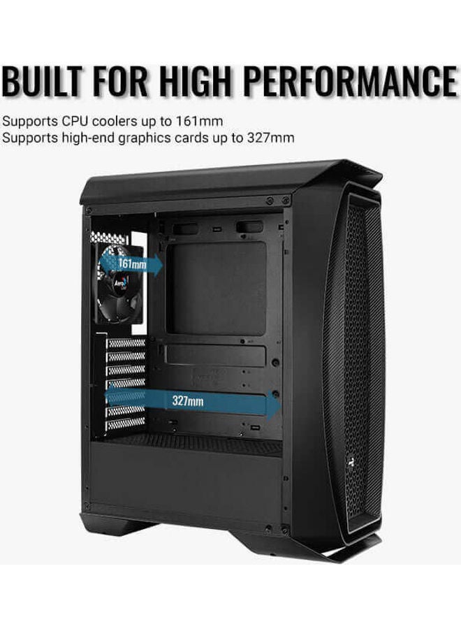 AeroCool Aero One Frost-G-BK-v1 3x Front RGB Fan 1x Rear RGB Fan TG Mid Tower Case - Image 4