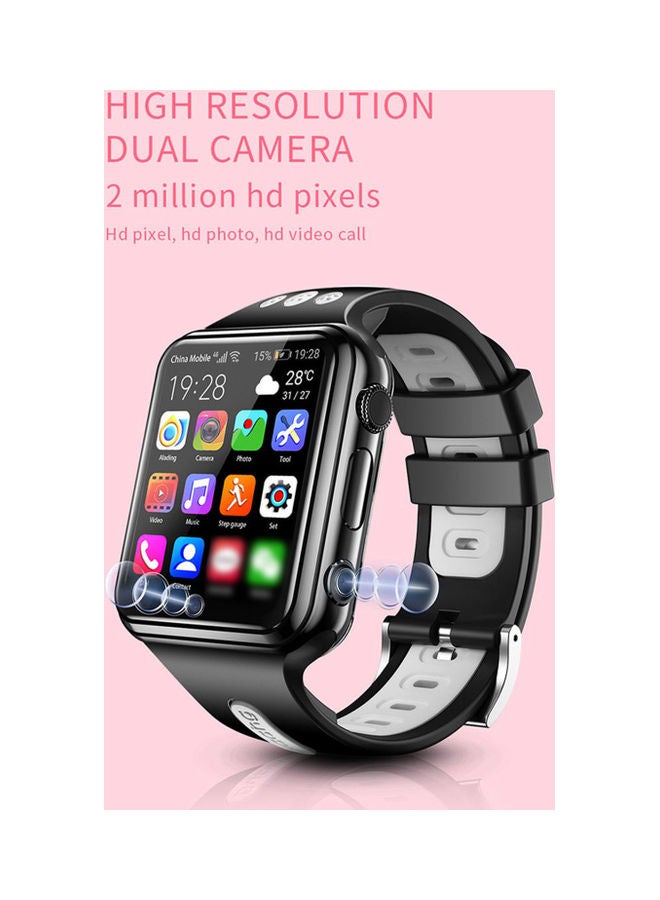 Generic - W5 4G Smart Watch GPS+Wi-Fi+LBS Multiple-Positioning with Sim Slot Grey/Black - Image 1