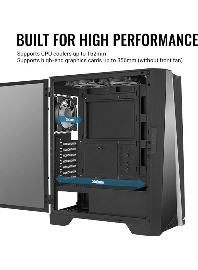 AeroCool Mirage V2 Gamer Cabinet - Mid Tower - ATX / micro ATX / mini-ITX - 3 Fans - Side Panel - Image 3