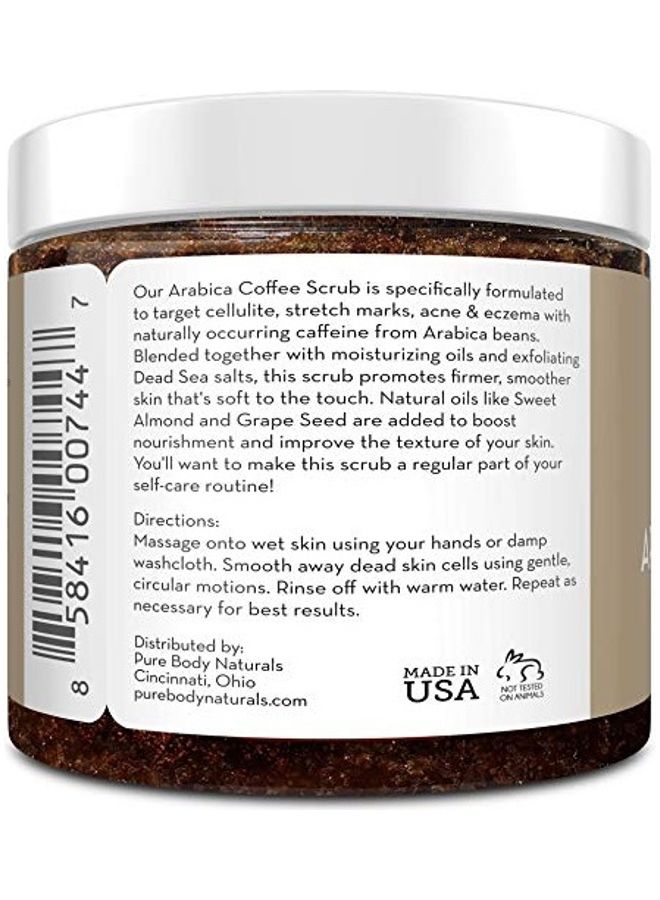 PURE BODY NATURALS Arabica Coffee Body Scrub Brown 2X2.2X1.9inch  - Image 4