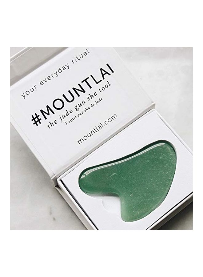 Mount Lai The Jade Gua Sha Facial Lifting Tool Green - Image 1