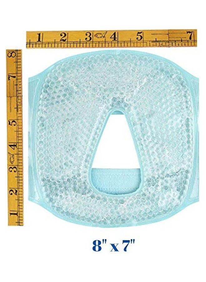 Hot and Cold Therapy Gel Bead Full Facial Mask Blue 2X2.2X1.9inch - v1629356542/N50250513A_5