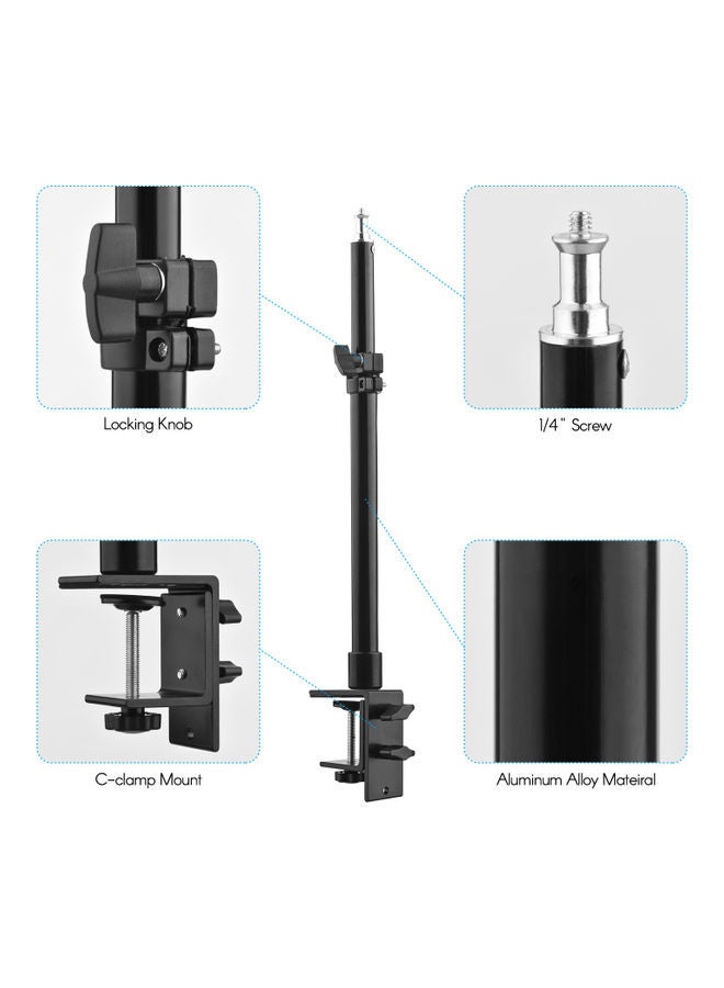 360 Degree Rotatable Aluminum Alloy Ball Head Mount for Camera Camcorder Tripod Black - Image 2