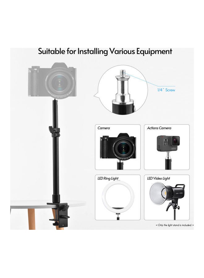 360 Degree Rotatable Aluminum Alloy Ball Head Mount for Camera Camcorder Tripod Black - Image 3