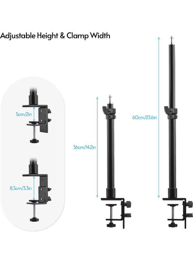 360 Degree Rotatable Aluminum Alloy Ball Head Mount for Camera Camcorder Tripod Black - Image 4
