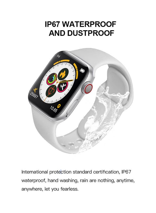 IPS Heart Rate and Blood Pressure Screen Smart Watch White - Image 2