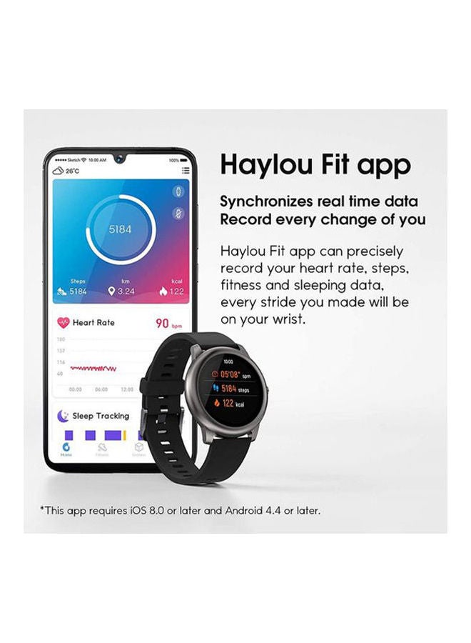 Xiaomi - Haylou Solar 2AMQ6-LS05 Smart Watch Rubber Band For Android & iOS Black - Image 1