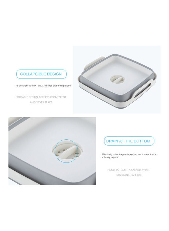 ماركة غير محددة Collapsible Sink with Drainer Grey/White  - Image 2