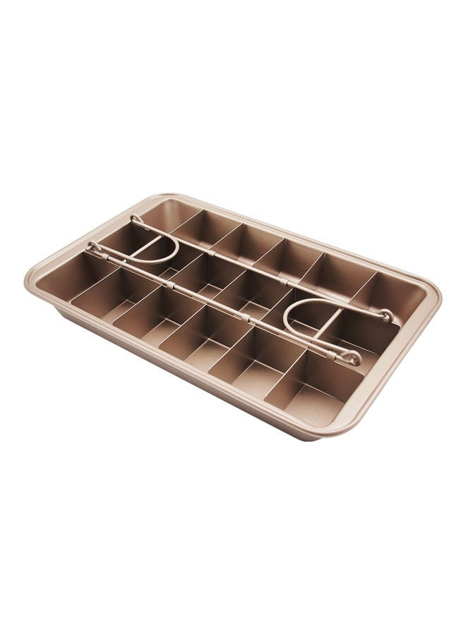 Non Stick Brownie Pan with Dividers Gold - Image 3