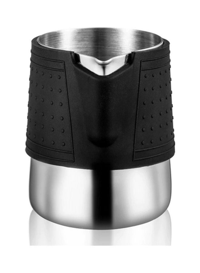MIBRU Milk Frothing Pitcher Silver/Black - Image 1
