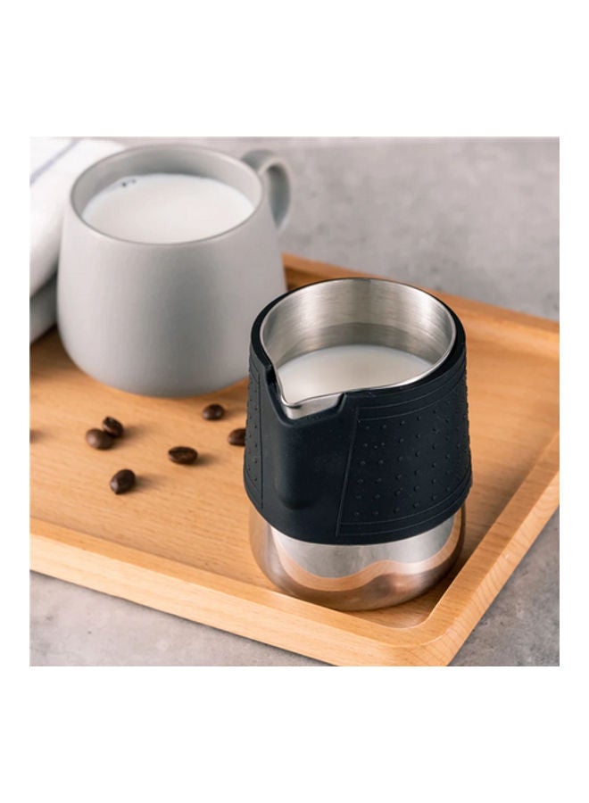 MIBRU Milk Frothing Pitcher Silver/Black - Image 5