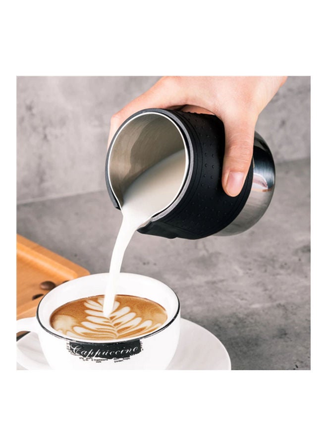 MIBRU Milk Frothing Pitcher Silver/Black - Image 4