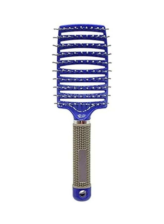Generic Curved Hair Vented Comb Blue/Silver 35grams - Image 1