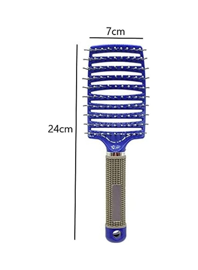 Generic Curved Hair Vented Comb Blue/Silver 35grams - Image 2