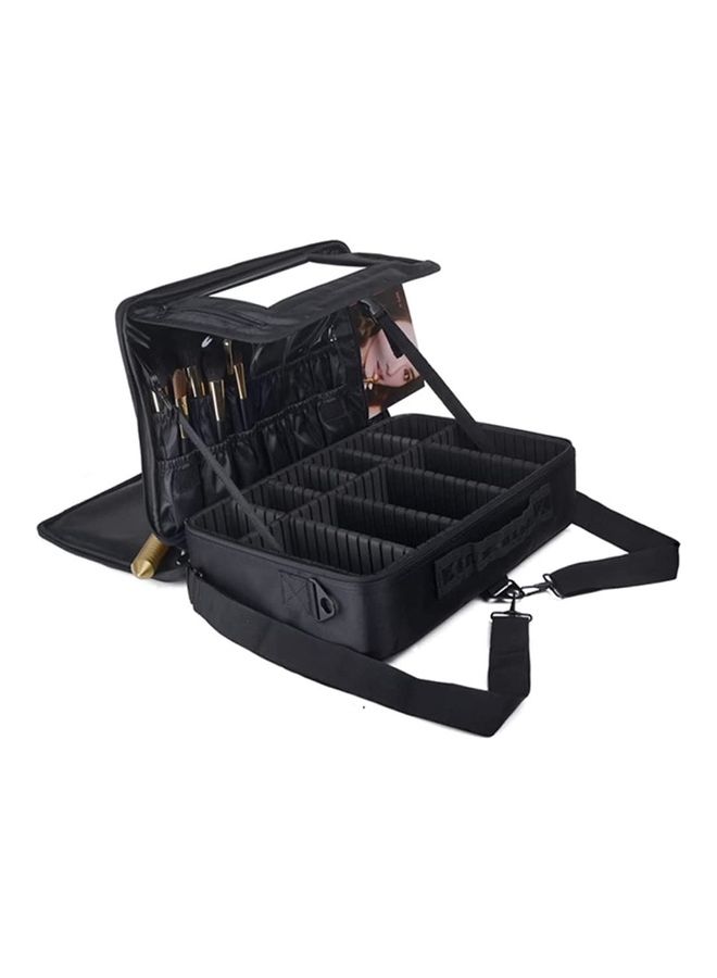 Makeup Bag Organizer with Adjustable Division Black - Image 1
