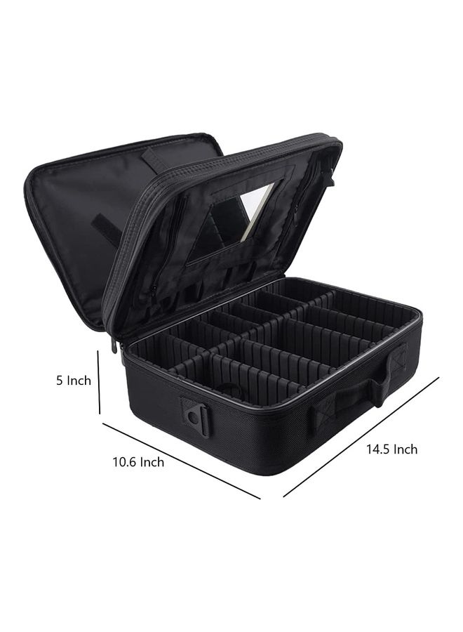 Makeup Bag Organizer with Adjustable Division Black - Image 2