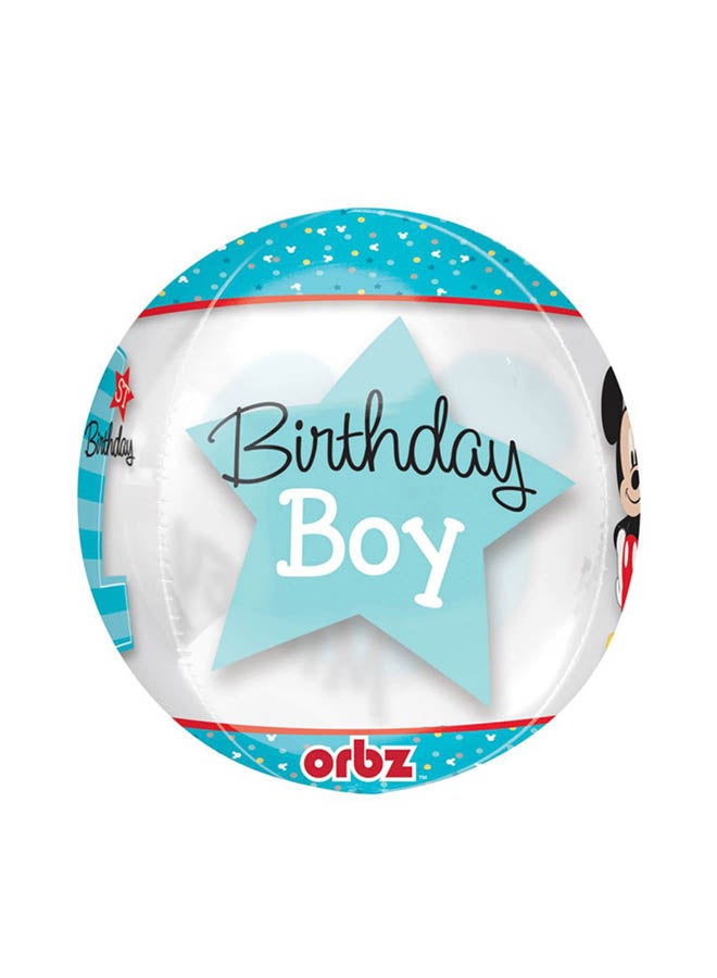 Anagram Mickey 1st Birthday Foil Balloon 38x40cm Birthday Decorations Party Supplies 38x40cm - Image 1