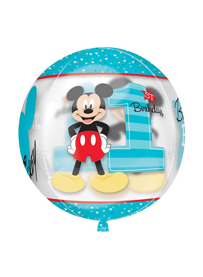 Anagram Mickey 1st Birthday Foil Balloon 38x40cm Birthday Decorations Party Supplies 38x40cm - Image 2