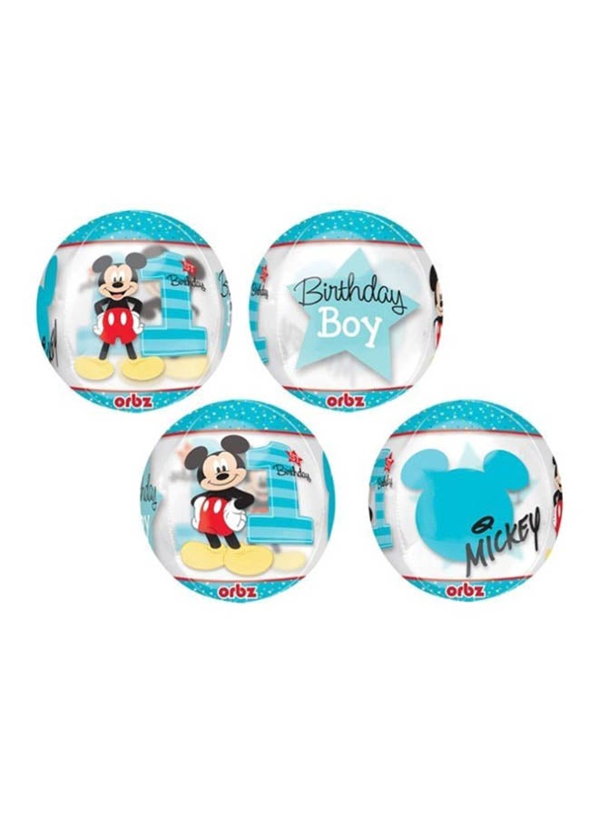 Anagram Mickey 1st Birthday Foil Balloon 38x40cm Birthday Decorations Party Supplies 38x40cm - Image 3
