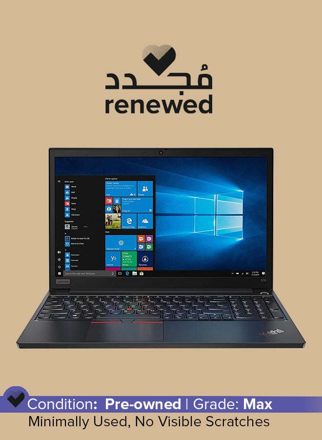Renewed - Thinkpad E15 20RD005HUS Laptop With 15.6-Inch Display, Intel Core i5 Processor/10th Gen/8GB RAM/256GB SSD/Integrated Graphics English Black