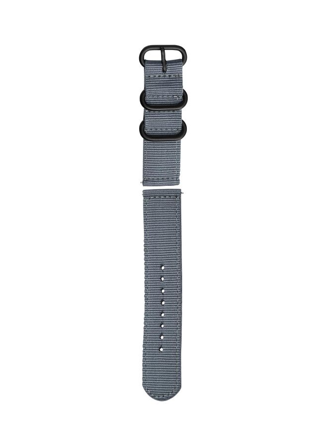 Replacement Soft Thickened Nylon Strap for Watch 20mm Grey - Image 1