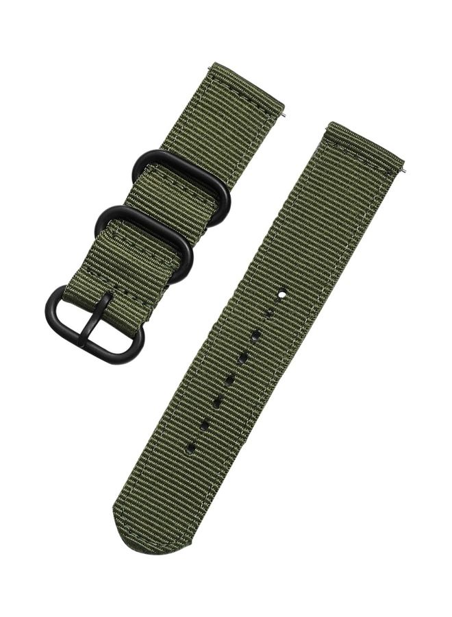 Replacement Soft Thickened Nylon Strap for Watch 24mm Green - Image 2