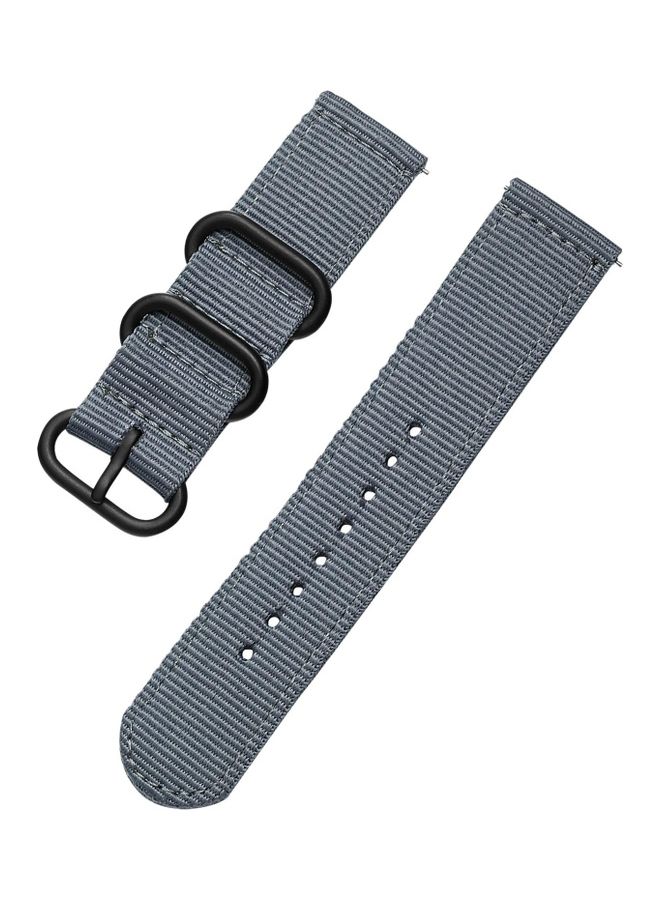 Replacement Soft Thickened Nylon Strap for Watch 22mm Grey - Image 2