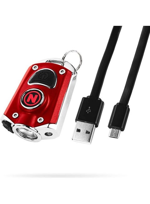Mycro Keychain Light -  Rechargeable Flashlight, Pocket Light, And Keychain Light, Red