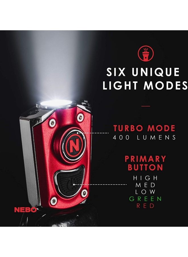 Mycro Keychain Light -  Rechargeable Flashlight, Pocket Light, And Keychain Light, Red