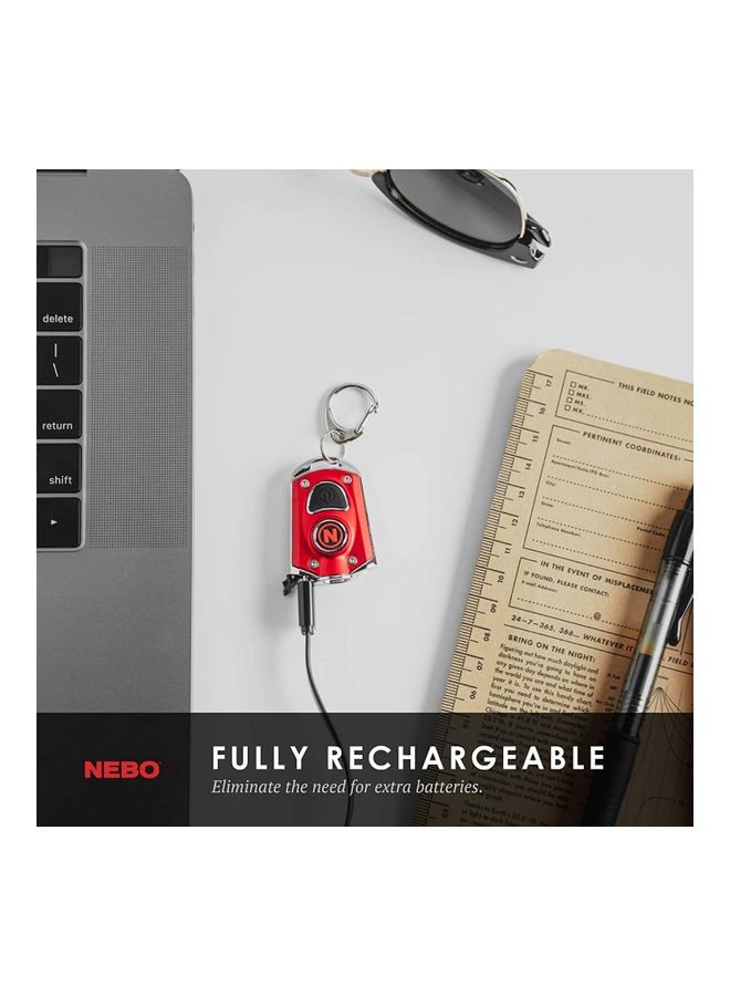 Mycro Keychain Light -  Rechargeable Flashlight, Pocket Light, And Keychain Light, Red
