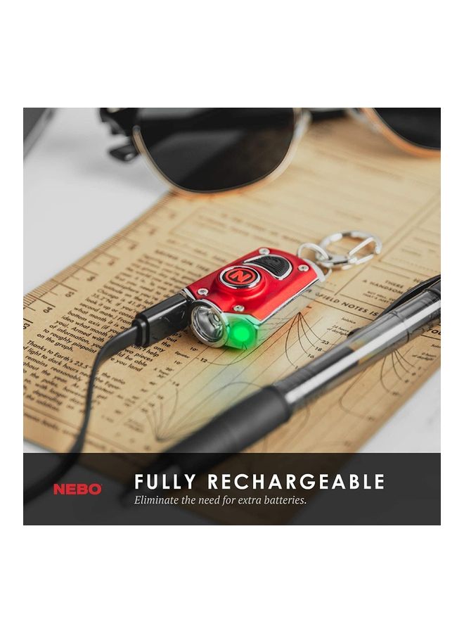 Mycro Keychain Light -  Rechargeable Flashlight, Pocket Light, And Keychain Light, Red