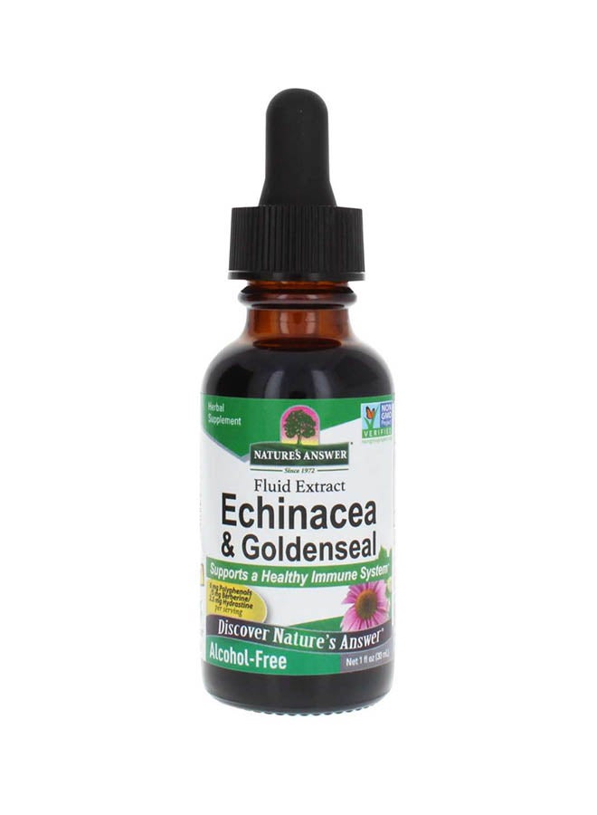 NATURE'S ANSWER Echinacea & Goldenseal Alcohol Free Fluid Extract 30ml 