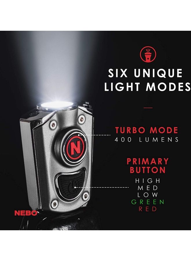 Mycro Keychain Light -  Rechargeable Flashlight, Pocket Light, And Keychain Light, Silver